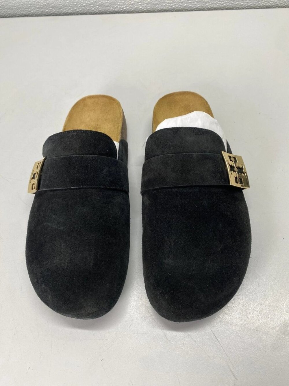 Tory Burch Mellow Suede Clogs Black Women’s Size 7.5